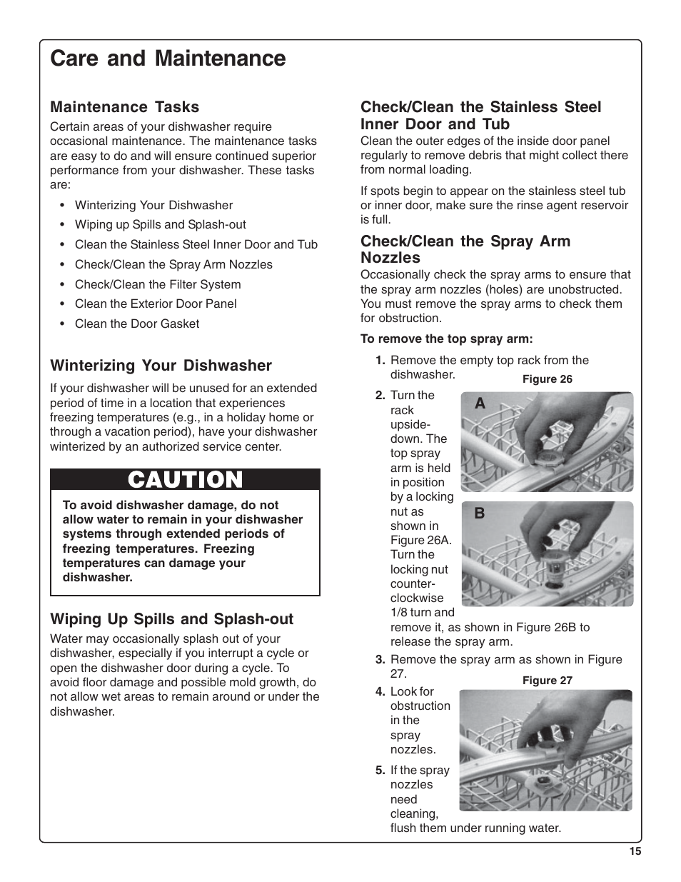 Care and maintenance | Thermador DWHD64CS User Manual | Page 17 / 70