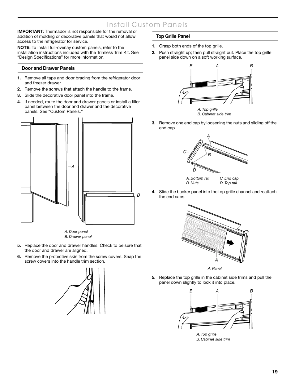 Thermador KBULT3655E User Manual | Page 19 / 60
