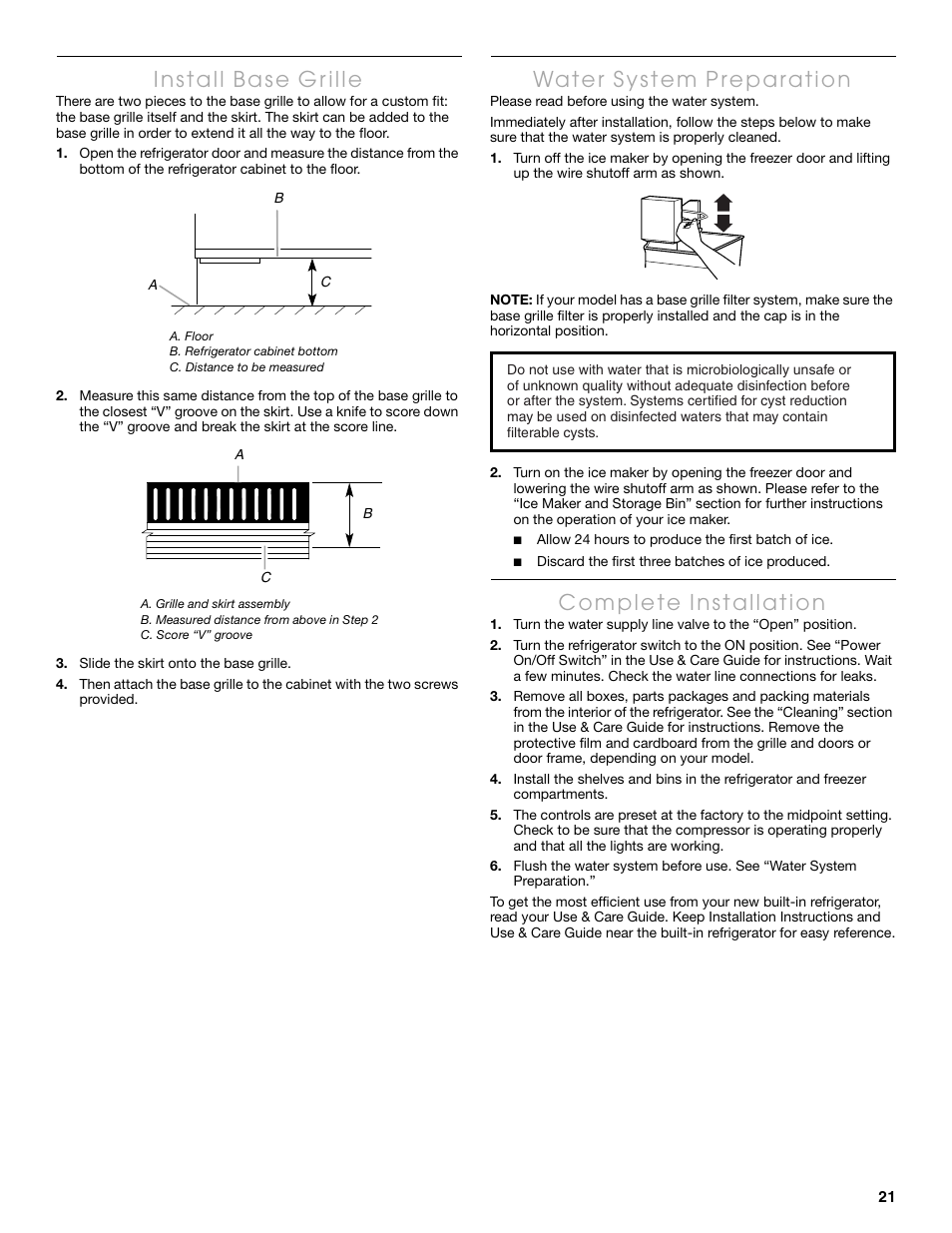 Thermador KBULT3655E User Manual | Page 21 / 60