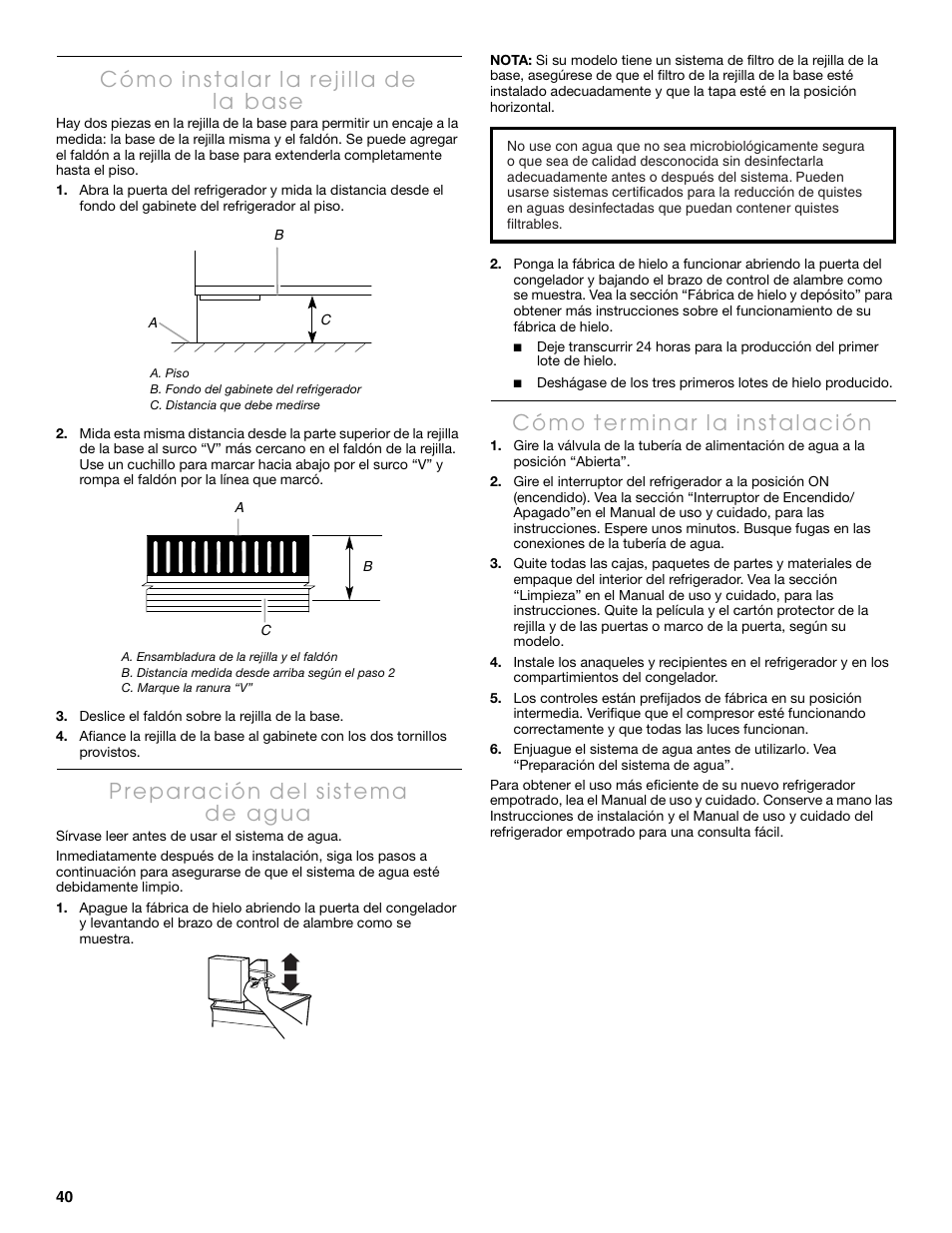 Thermador KBULT3655E User Manual | Page 40 / 60