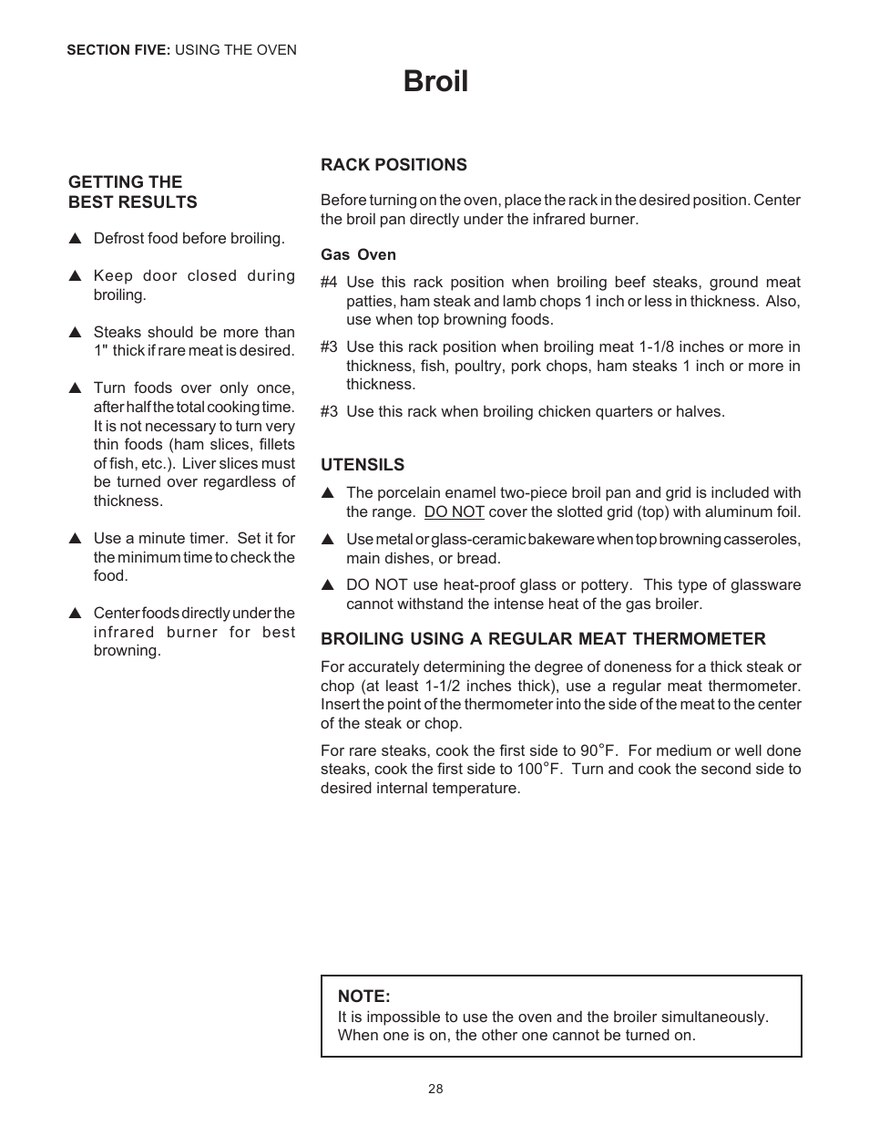 Broil | Thermador Pro-Harmony P304 User Manual | Page 30 / 124