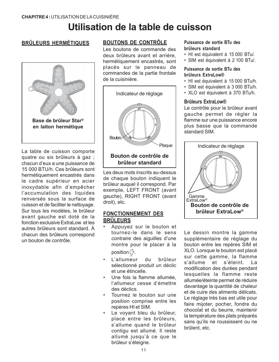 Utilisation de la table de cuisson | Thermador Pro-Harmony P304 User Manual | Page 53 / 124