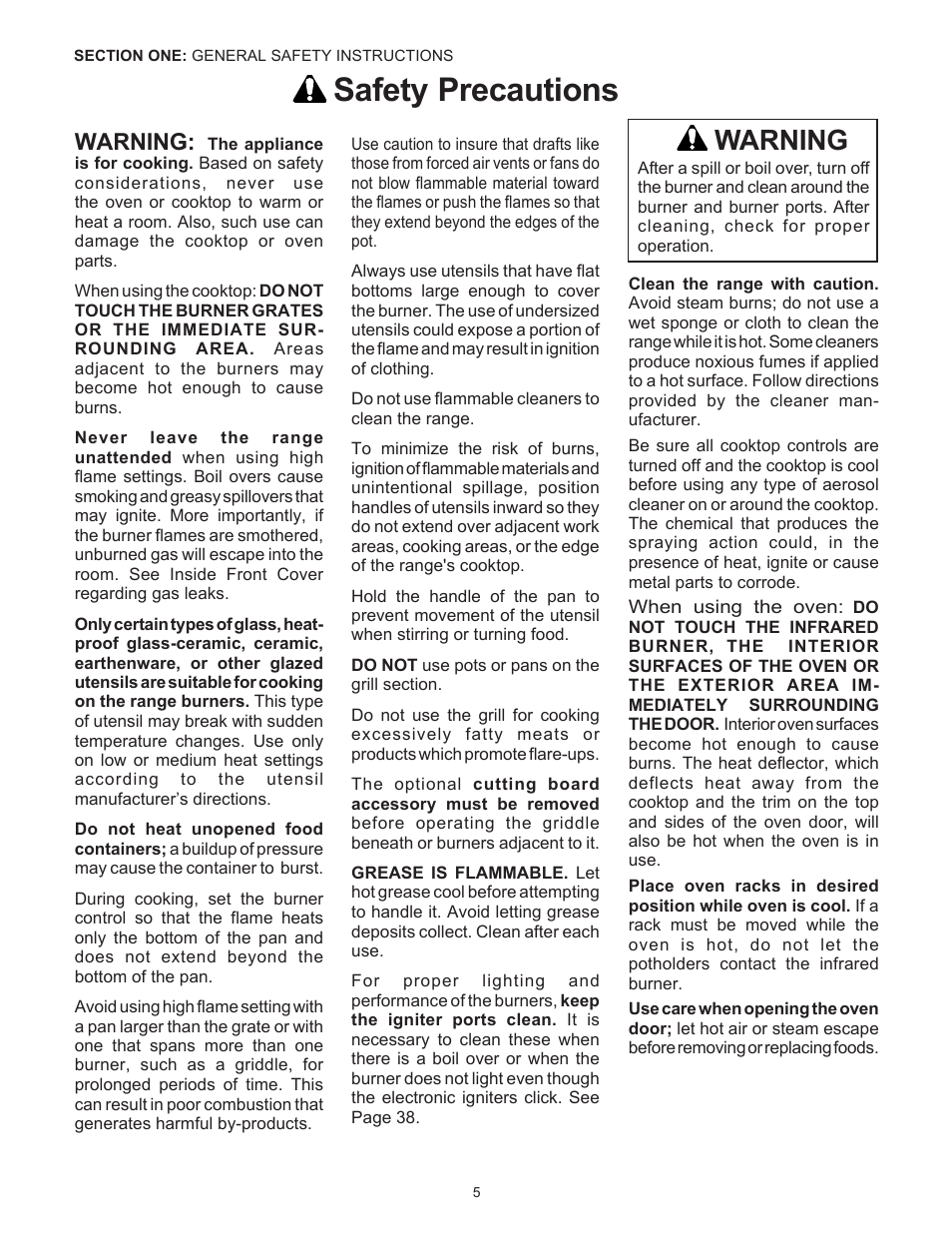 Safety precautions, Warning | Thermador Pro-Harmony P304 User Manual | Page 7 / 124