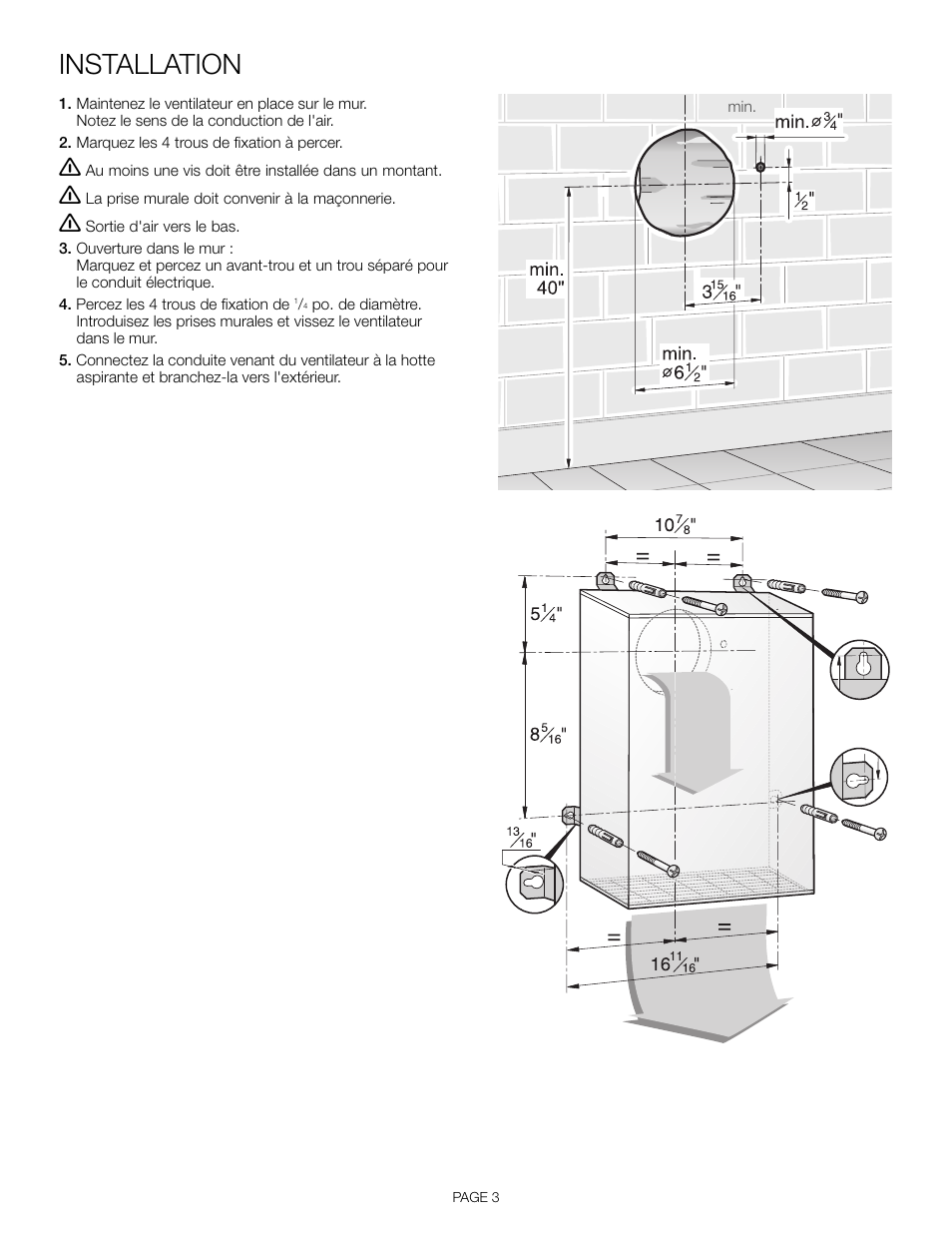 Installation | Thermador VTR630D User Manual | Page 11 / 20
