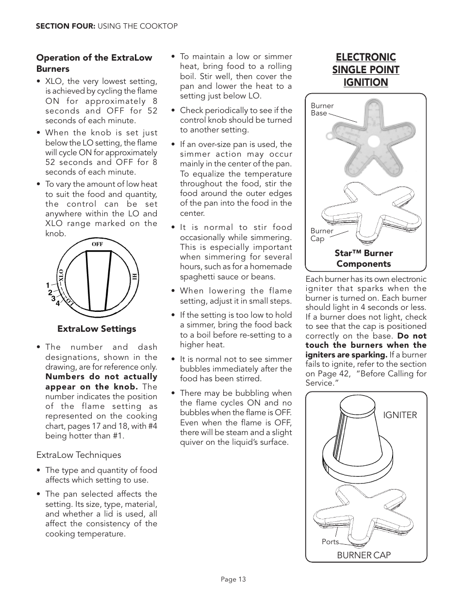 Electronic single point ignition | Thermador PGR48 User Manual | Page 15 / 48