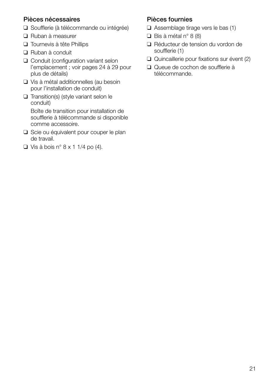 Thermador UCVM30FS User Manual | Page 21 / 56