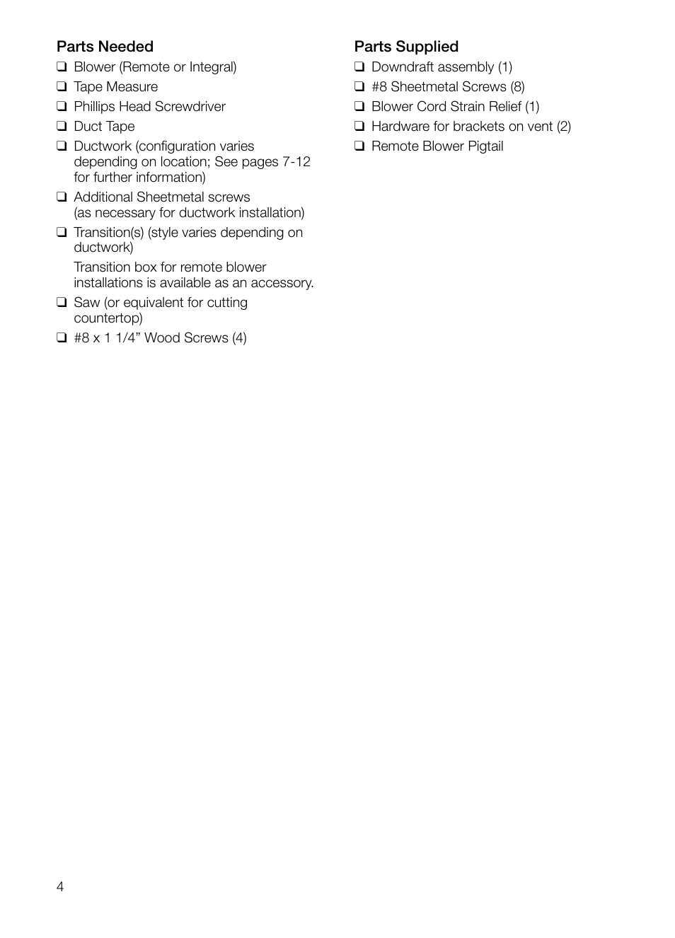 Thermador UCVM30FS User Manual | Page 4 / 56
