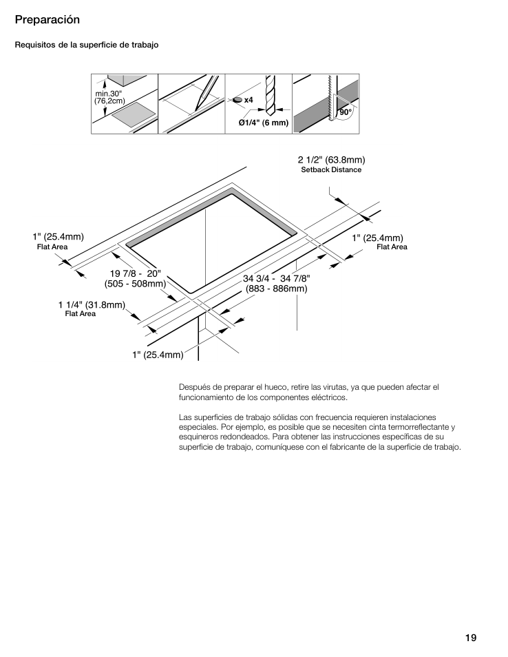 Preparación | Thermador CIT365DS User Manual | Page 18 / 23