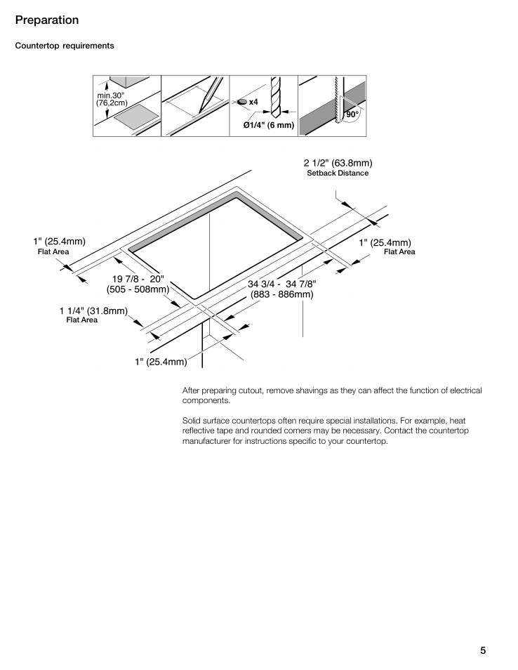 Preparation | Thermador CIT365DS User Manual | Page 4 / 23