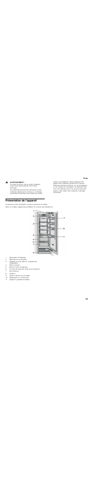 Avertissement, Présentation de l’appareil | Thermador T30IR User Manual | Page 19 / 44