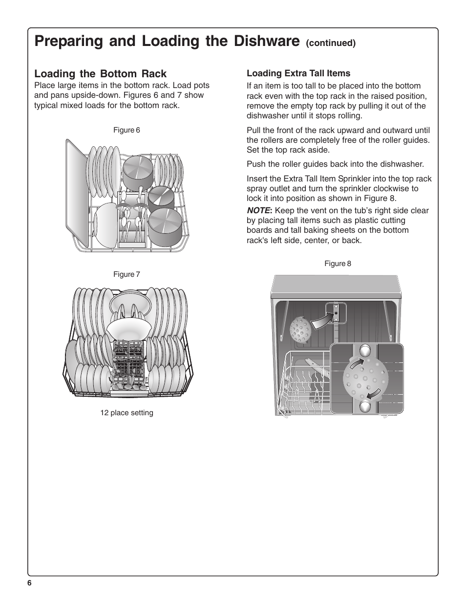 Preparing and loading the dishware | Thermador DWHD43C User Manual | Page 8 / 58