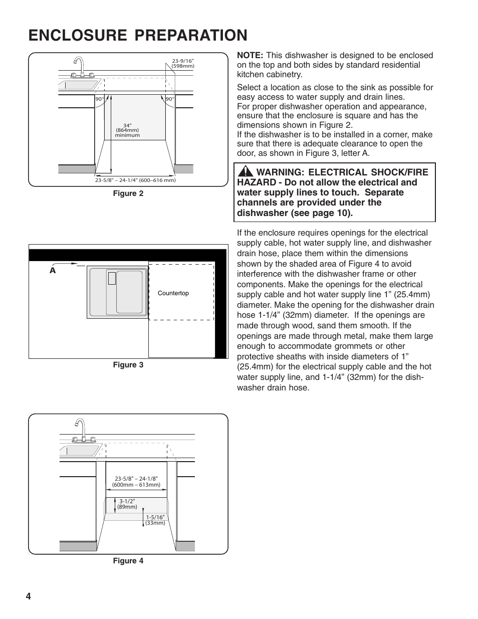 Enclosure preparation | Thermador 9000039271 User Manual | Page 4 / 16