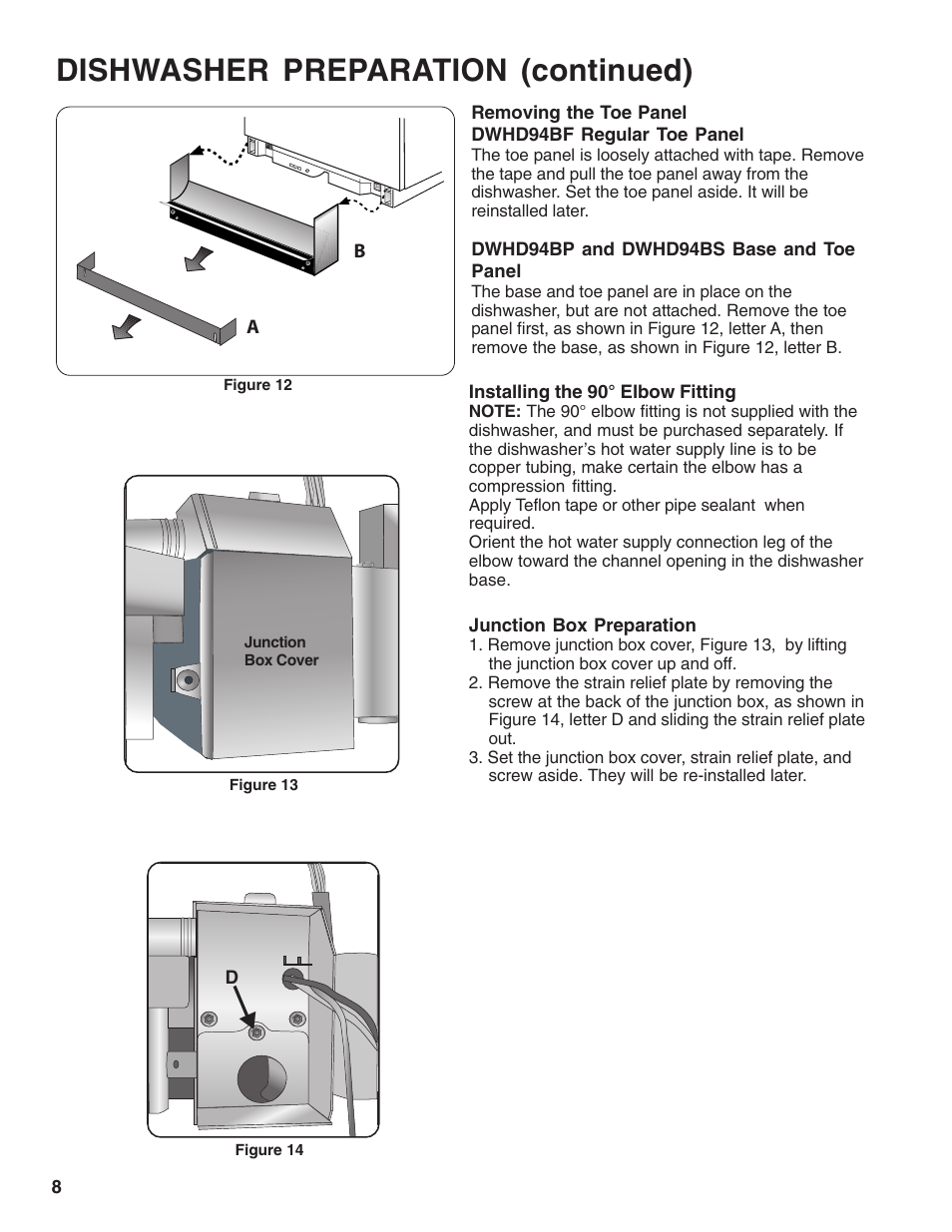 Dishwasher preparation (continued) | Thermador 9000039271 User Manual | Page 8 / 16