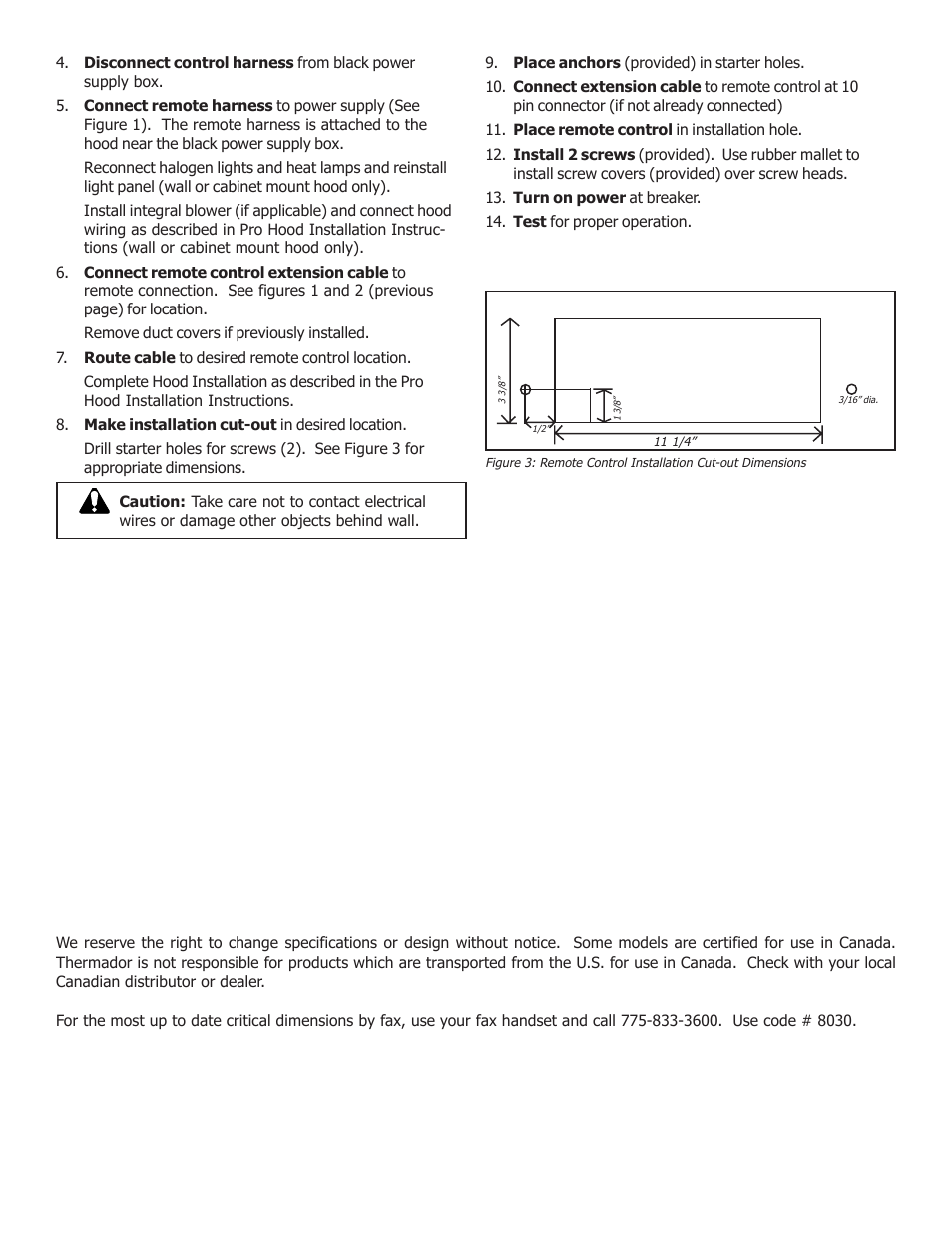 Thermador PHREM User Manual | Page 3 / 8