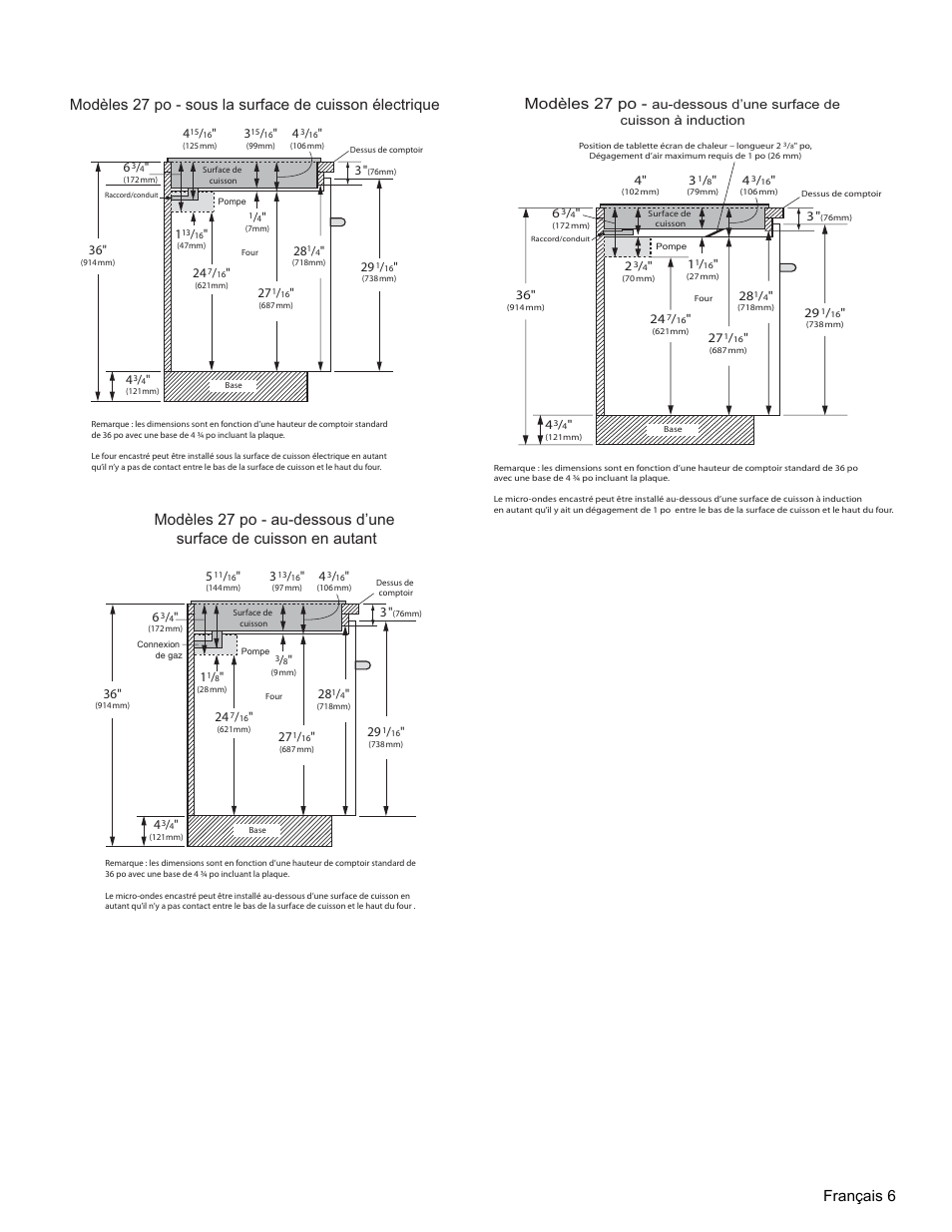 Français 6, Modèles 27 po | Thermador MEMCW271 User Manual | Page 23 / 52