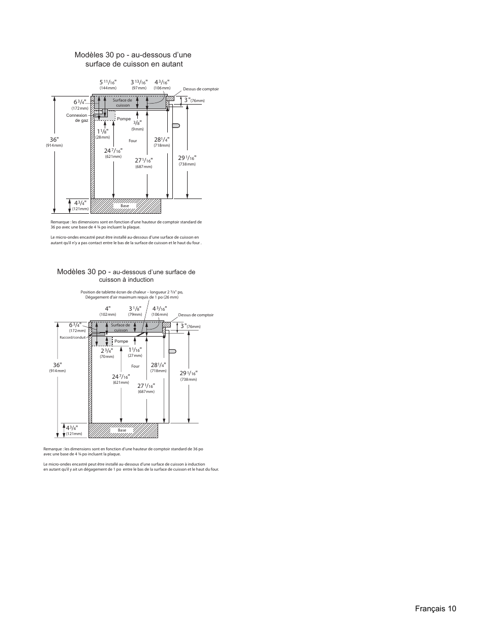 Français 10, Modèles 30 po | Thermador MEMCW271 User Manual | Page 27 / 52