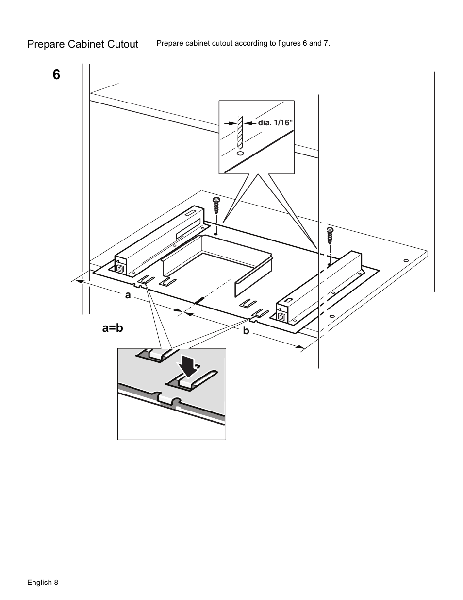 Prepare cabinet cutout | Thermador MCT30E User Manual | Page 10 / 44