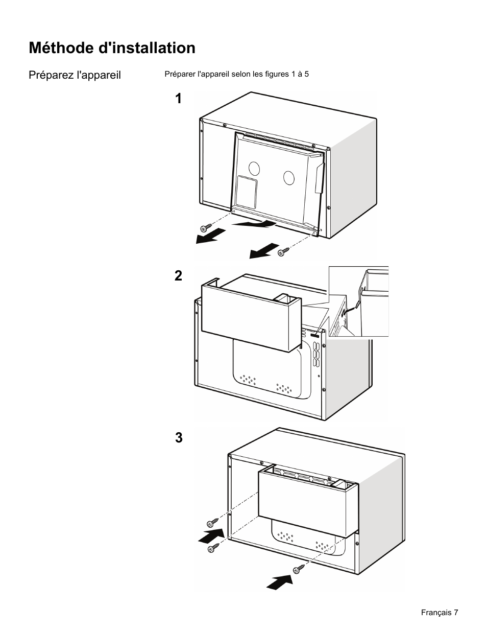 Méthode d'installation, Préparez l'appareil | Thermador MCT30E User Manual | Page 21 / 44