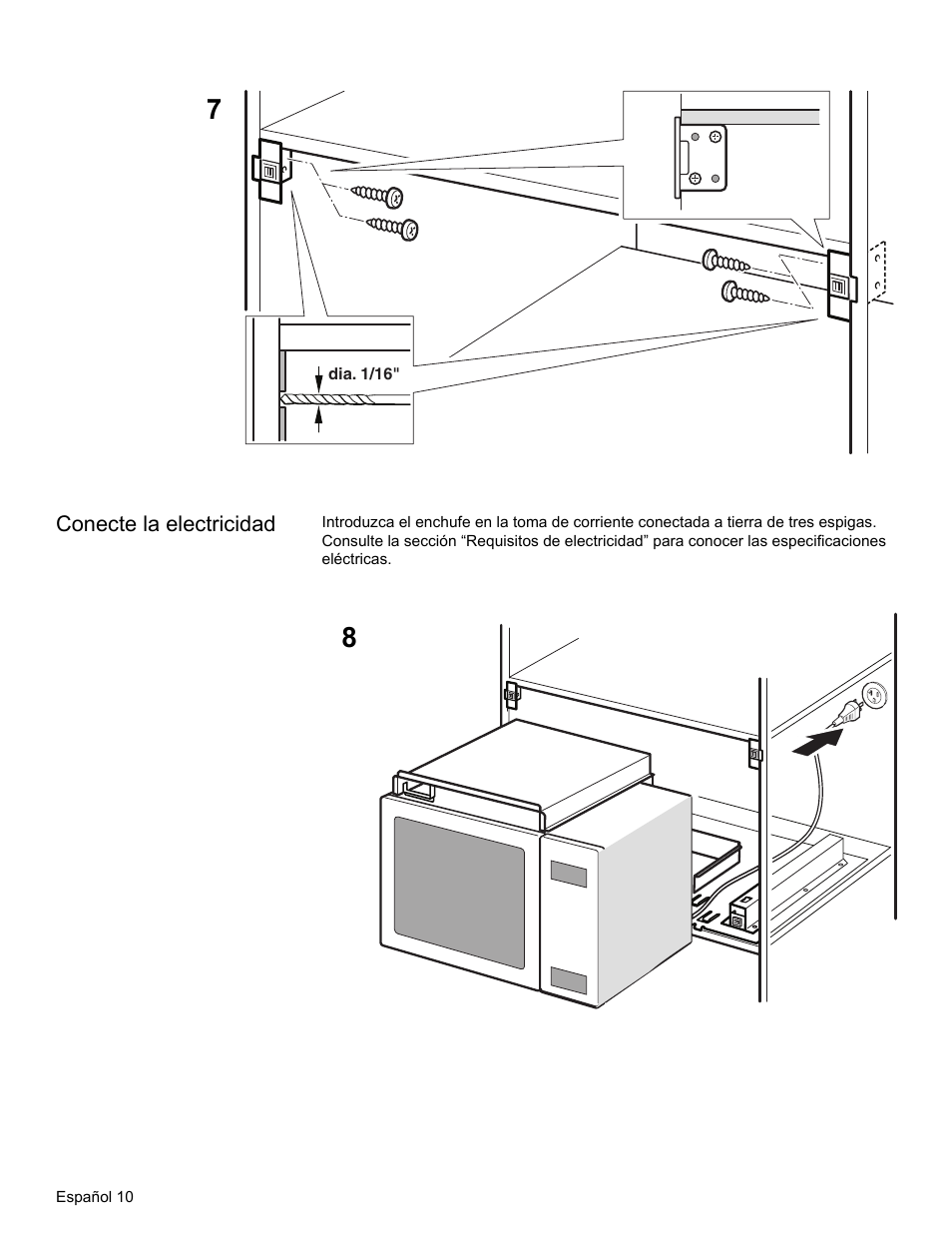 Conecte la electricidad | Thermador MCT30E User Manual | Page 38 / 44