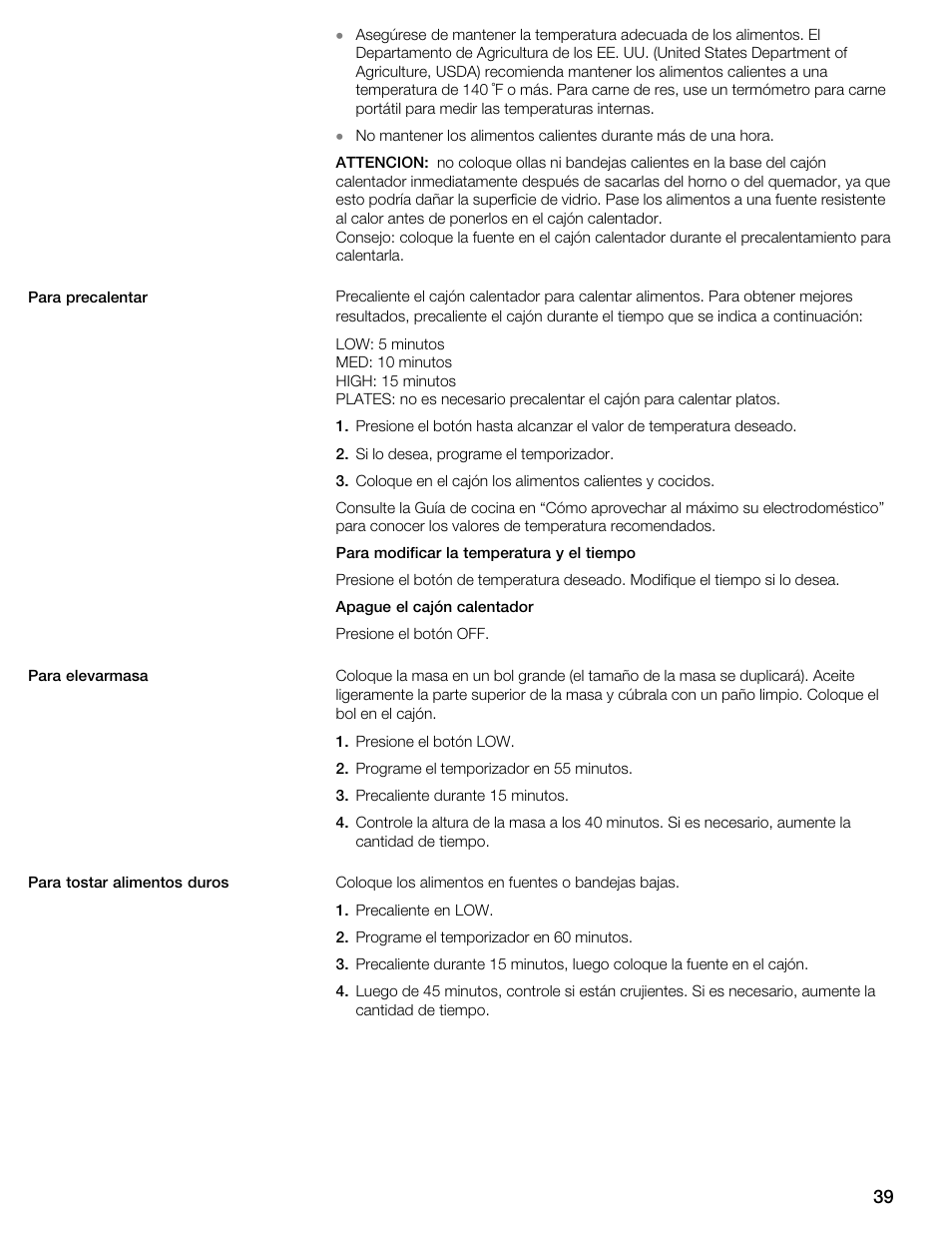 Thermador WDC36D User Manual | Page 39 / 48