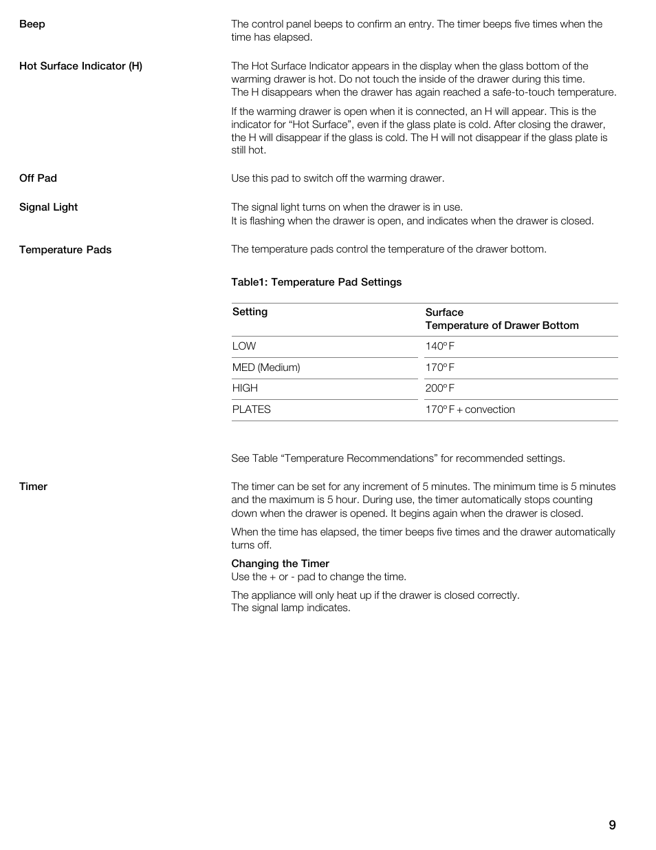 Thermador WDC36D User Manual | Page 9 / 48