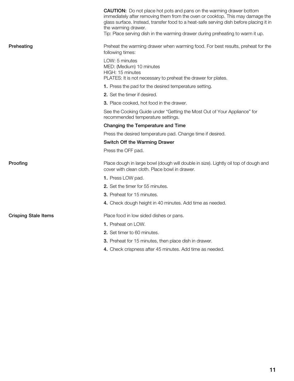 Thermador WDC36 User Manual | Page 11 / 44