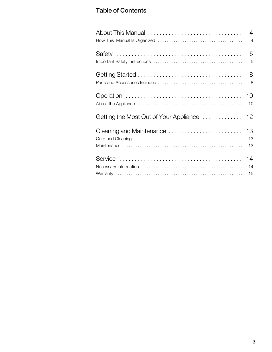 Thermador WDC36 User Manual | Page 3 / 44