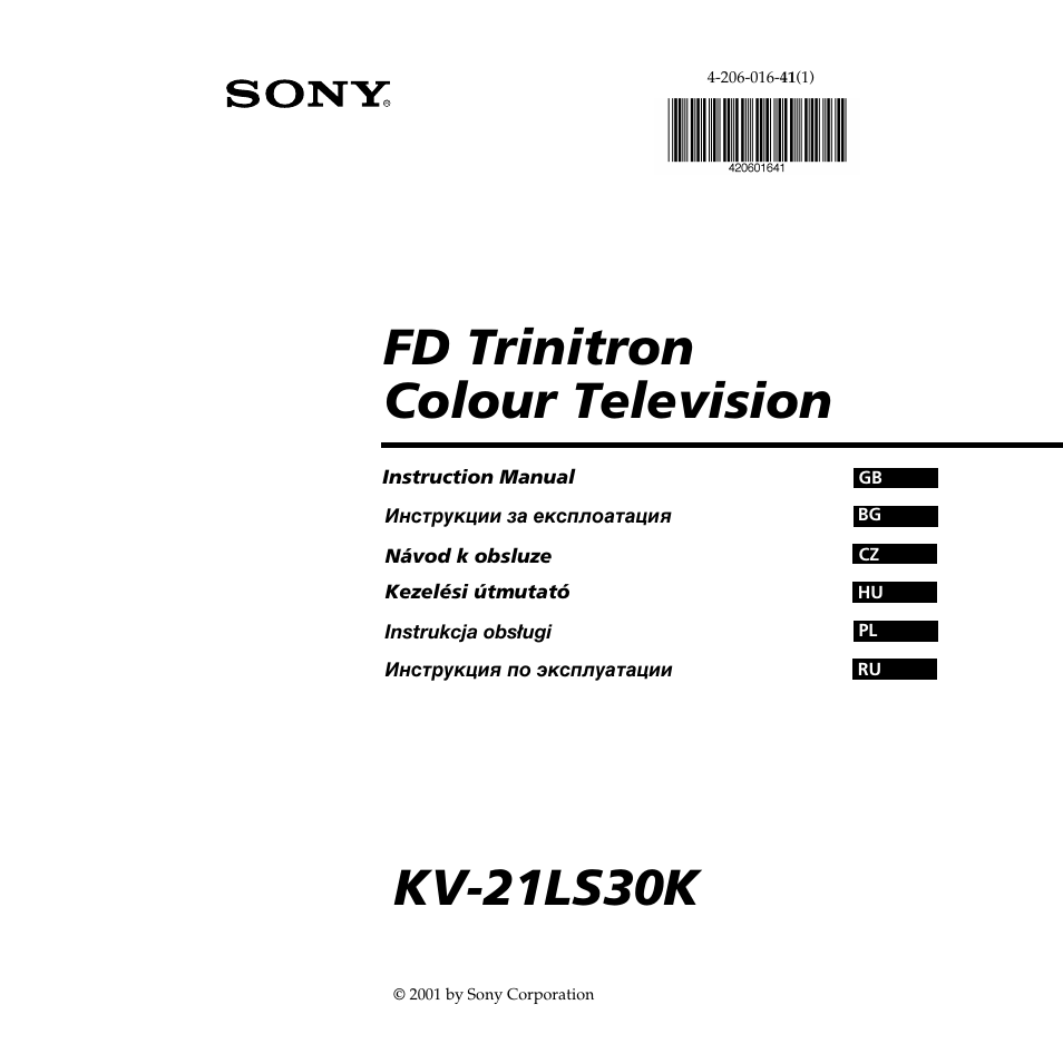 Sony KV-21LS30K User Manual | 116 pages
