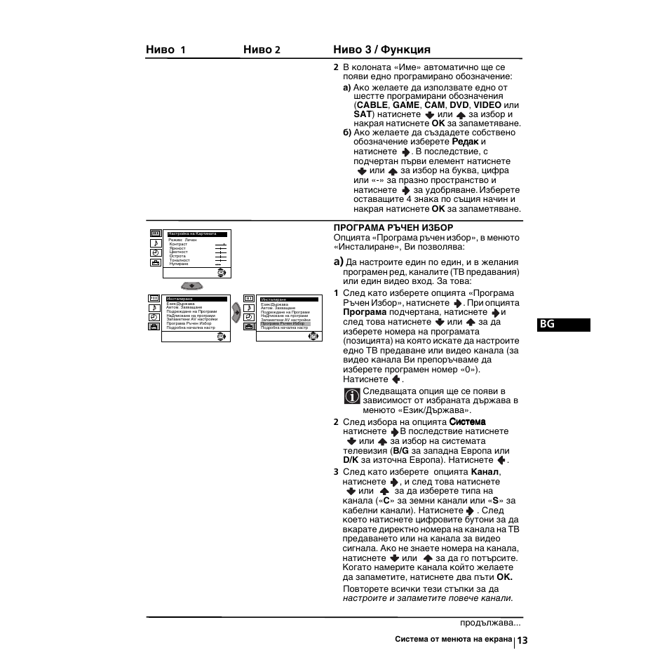 Ниво, Ниво 3 / функция | Sony KV-21LS30K User Manual | Page 31 / 116