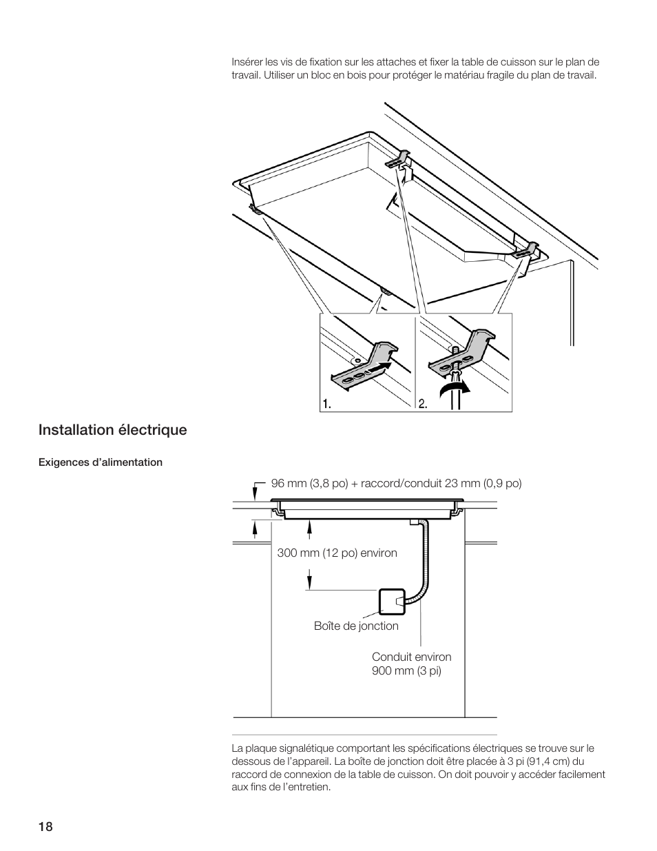 Installation électrique | Thermador CES366FS User Manual | Page 18 / 32