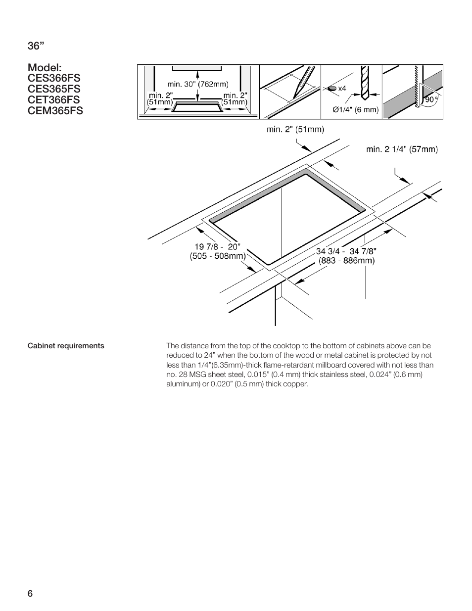 Thermador CES366FS User Manual | Page 6 / 32