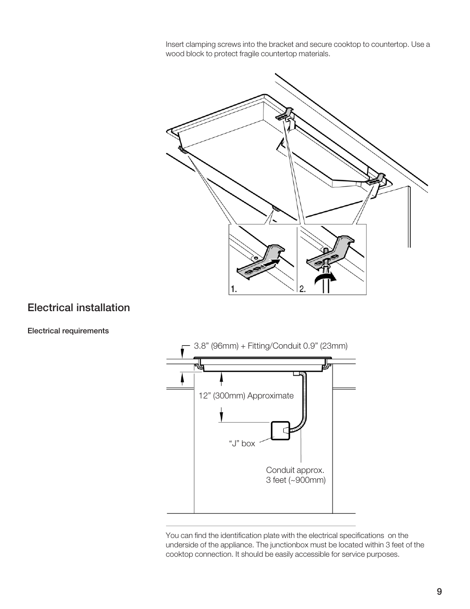 Electrical installation | Thermador CES366FS User Manual | Page 9 / 32