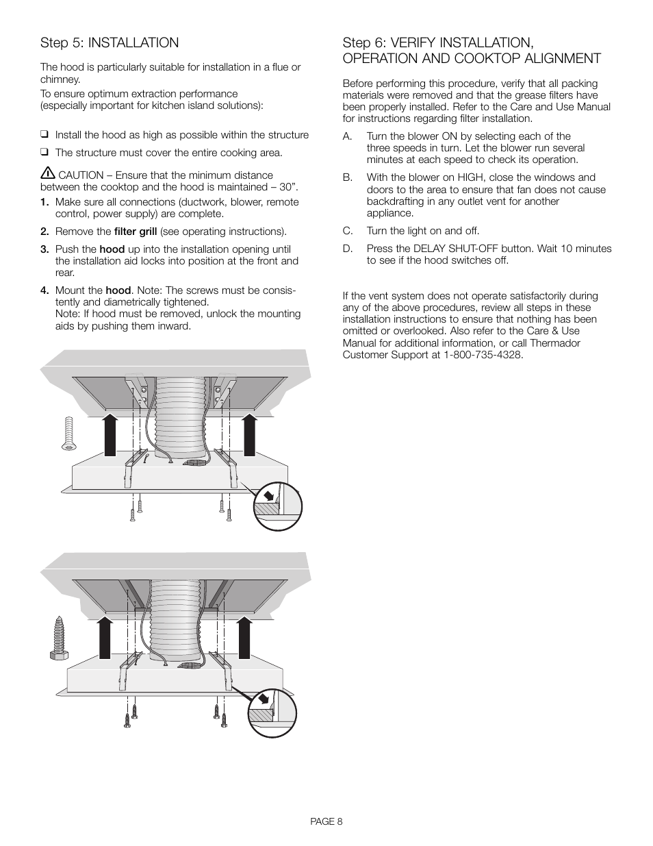 Step 5: installation | Thermador VCI 230/236/248 DS User Manual | Page 10 / 28