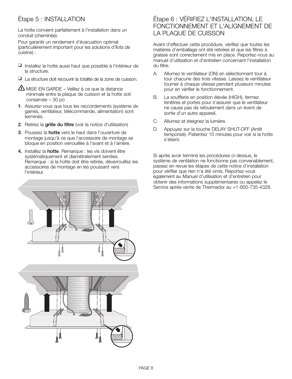 Étape 5 : installation | Thermador VCI 230/236/248 DS User Manual | Page 18 / 28