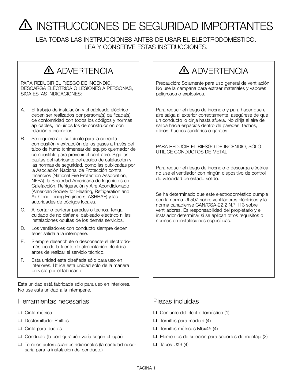 Instrucciones de seguridad importantes, Advertencia | Thermador VCI 230/236/248 DS User Manual | Page 19 / 28