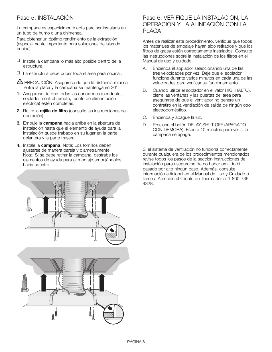 Paso 5: instalación | Thermador VCI 230/236/248 DS User Manual | Page 26 / 28