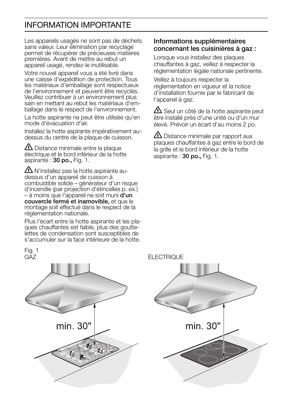 Information importante | Thermador HMCN36FS User Manual | Page 12 / 32