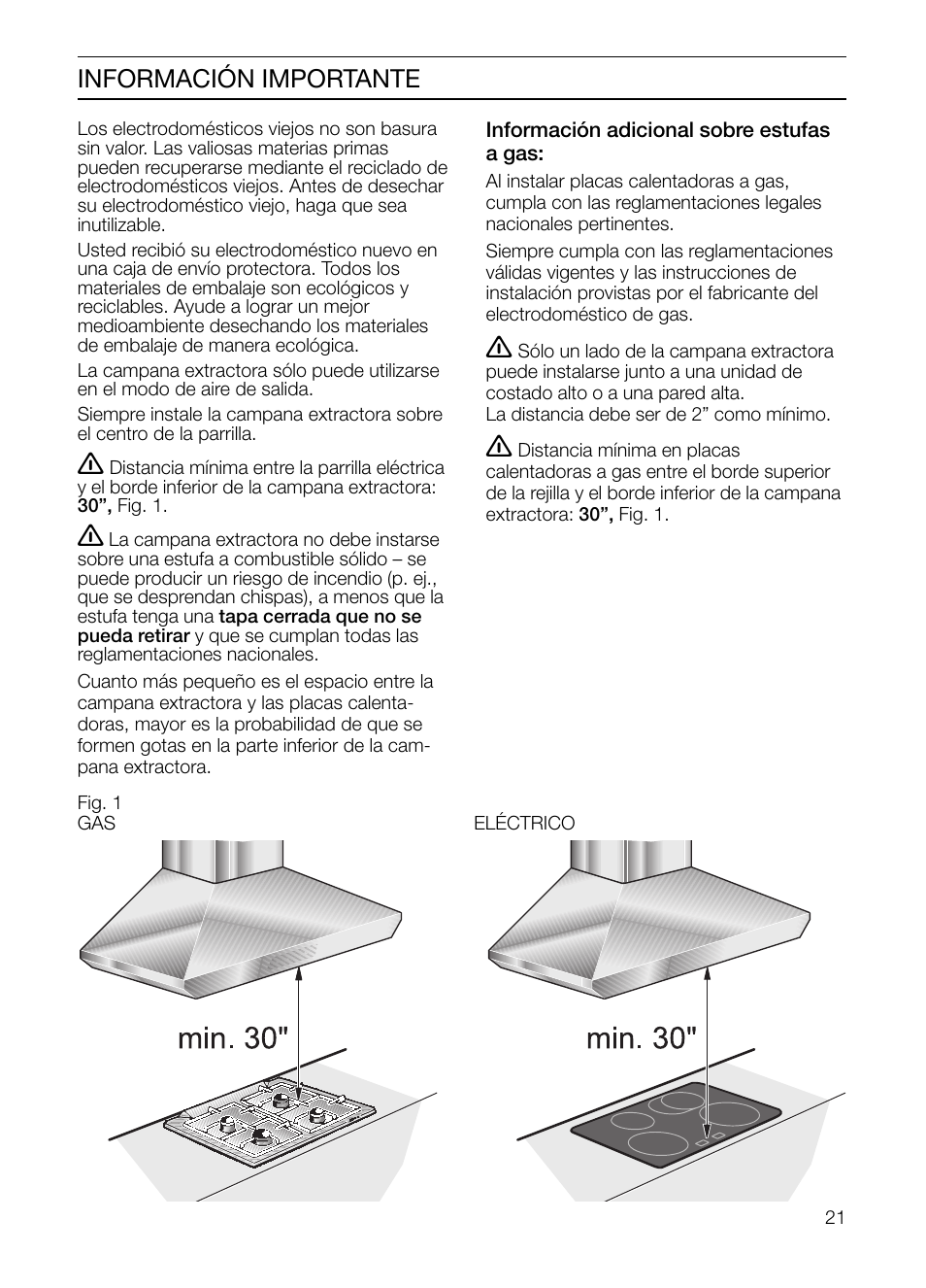 Información importante | Thermador HMCN36FS User Manual | Page 21 / 32