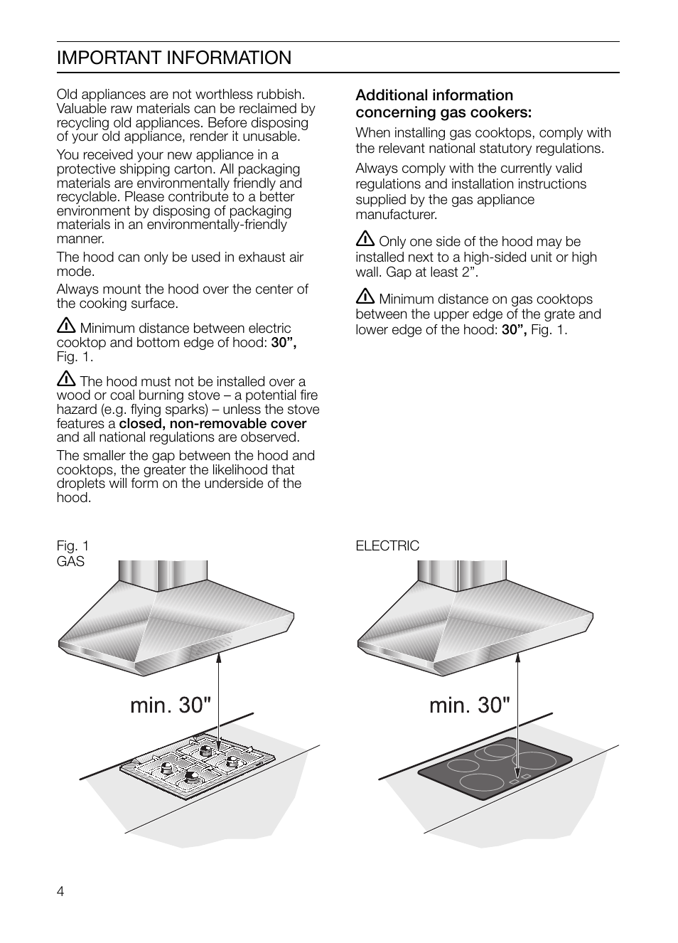 Important information | Thermador HMCN36FS User Manual | Page 4 / 32