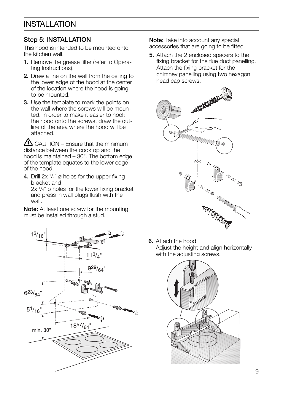 Installation | Thermador HMCN36FS User Manual | Page 9 / 32