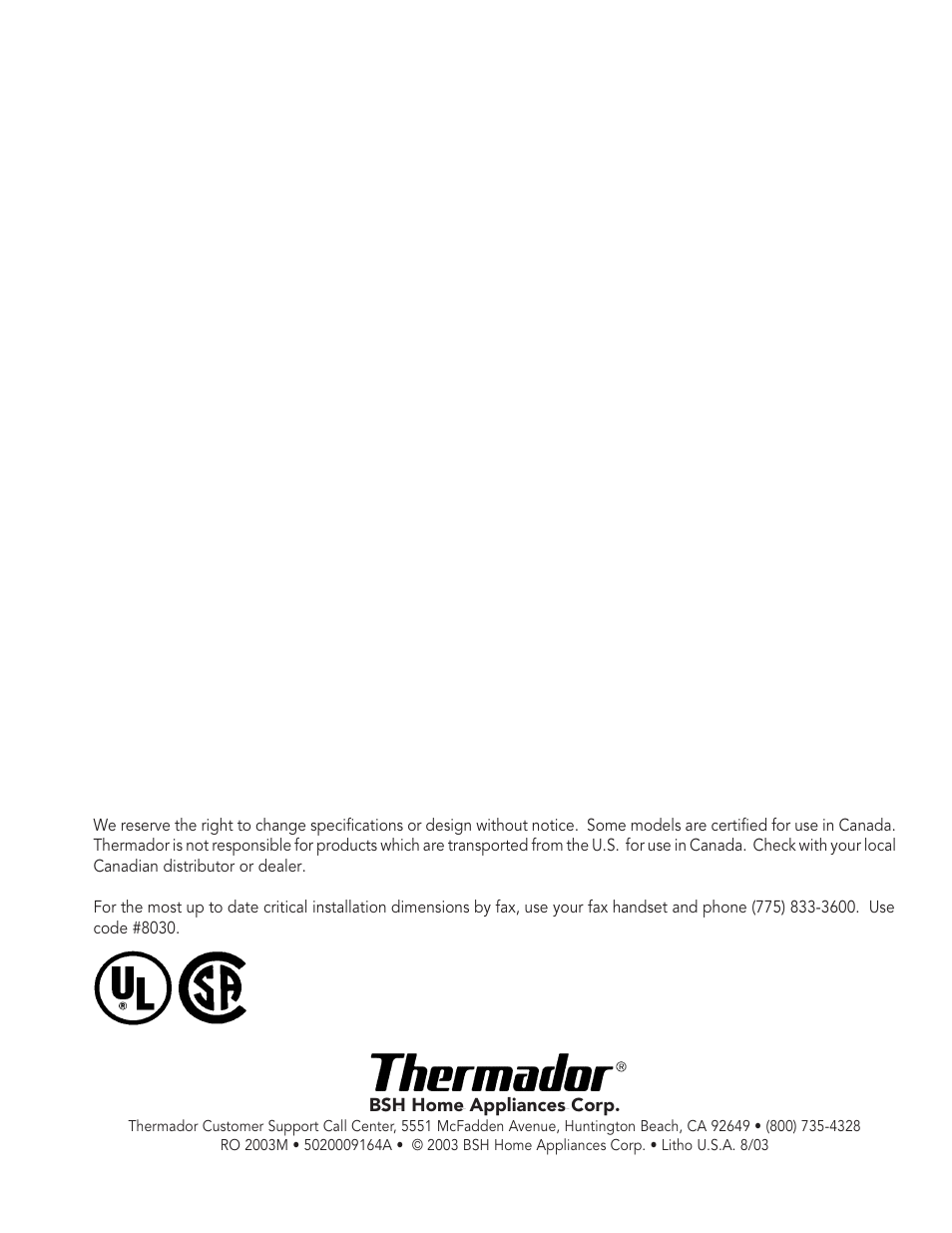 Thermador MT30B User Manual | Page 27 / 28