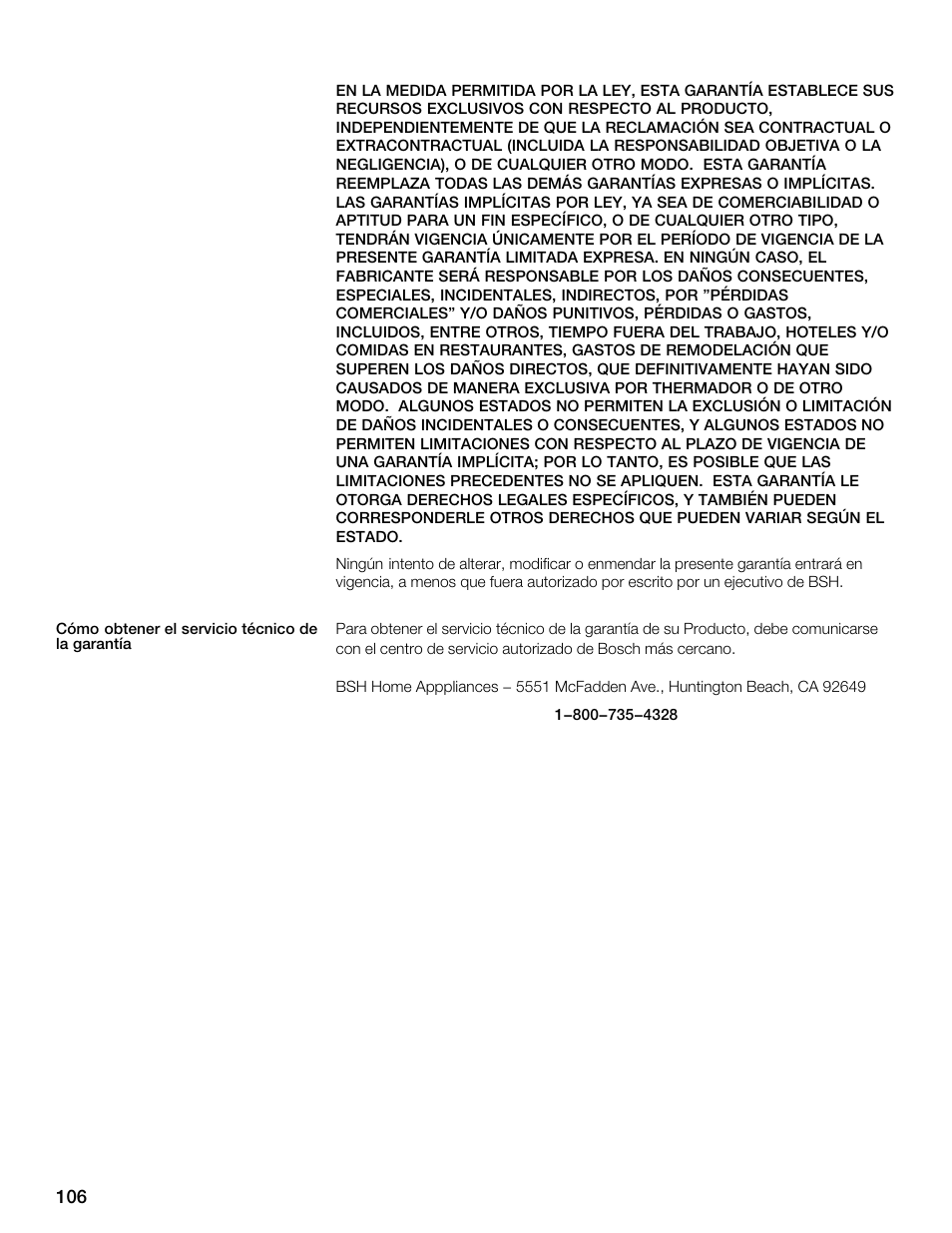 Thermador CES304FS User Manual | Page 106 / 108