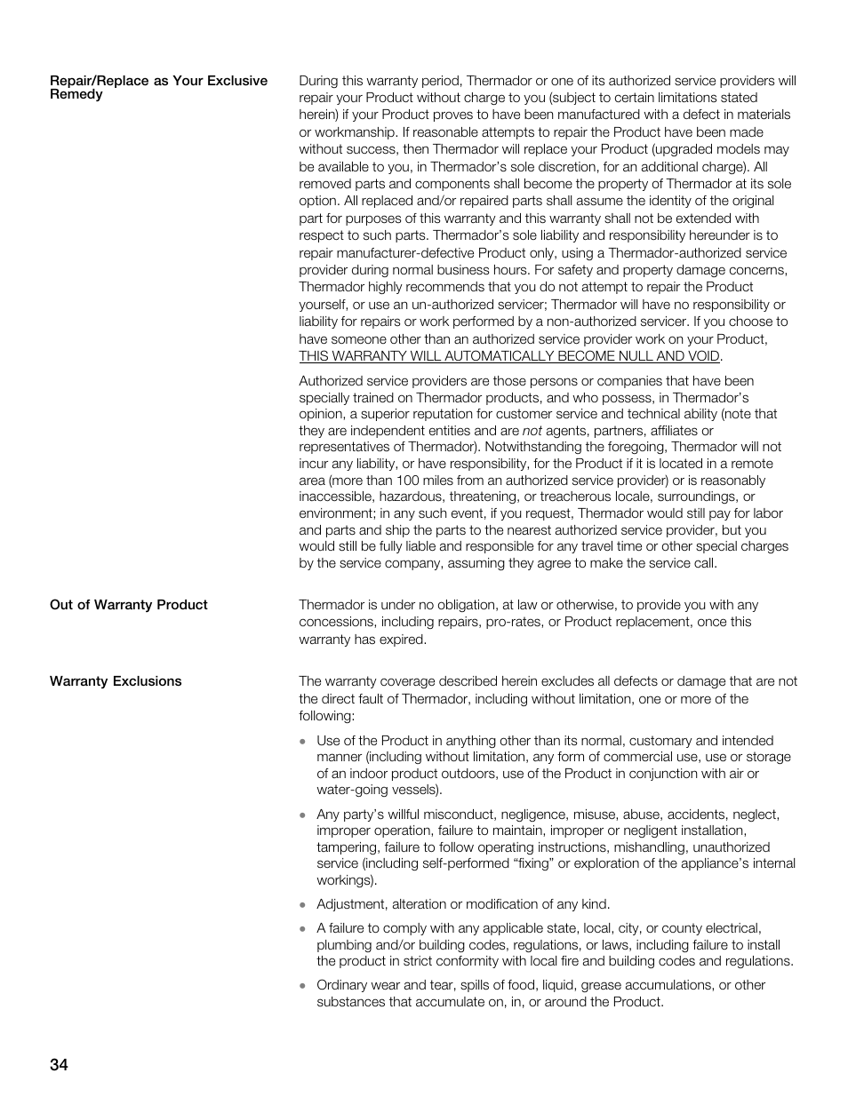 Thermador CES304FS User Manual | Page 34 / 108