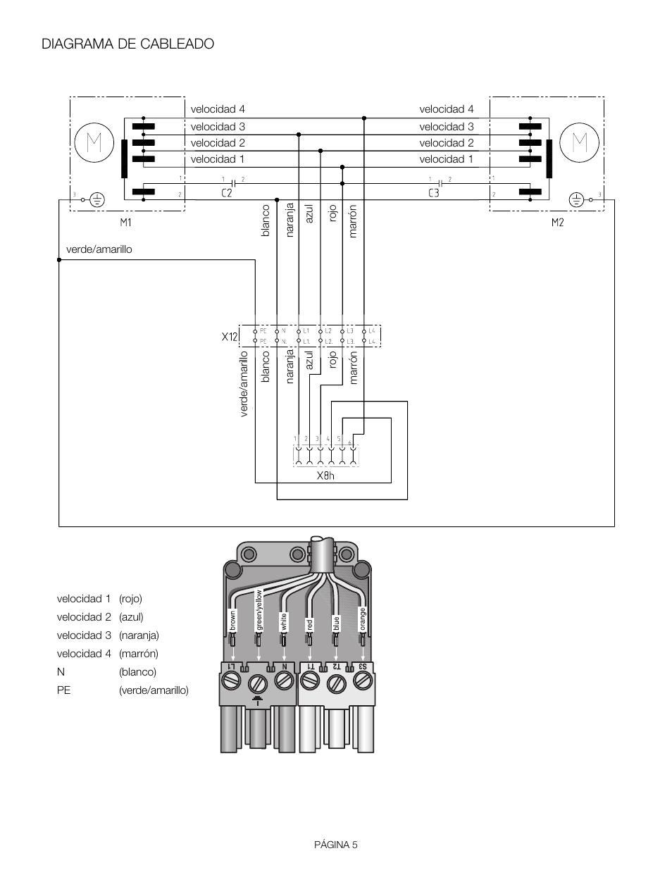 Diagrama de cableado | Thermador VTR1330E User Manual | Page 19 / 20