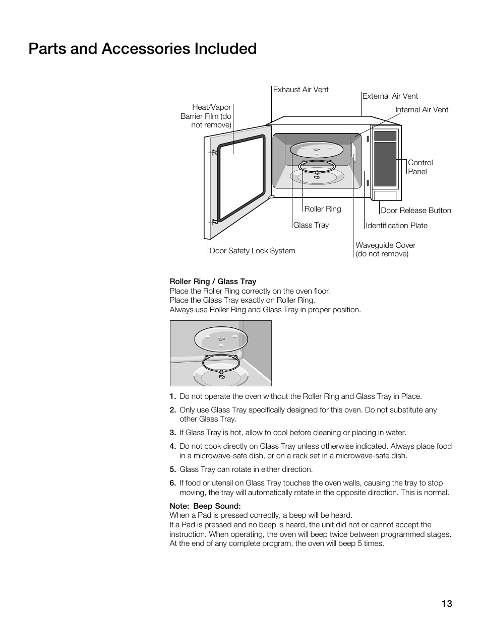 Parts and accessories included | Thermador MBESLFTD User Manual | Page 13 / 124