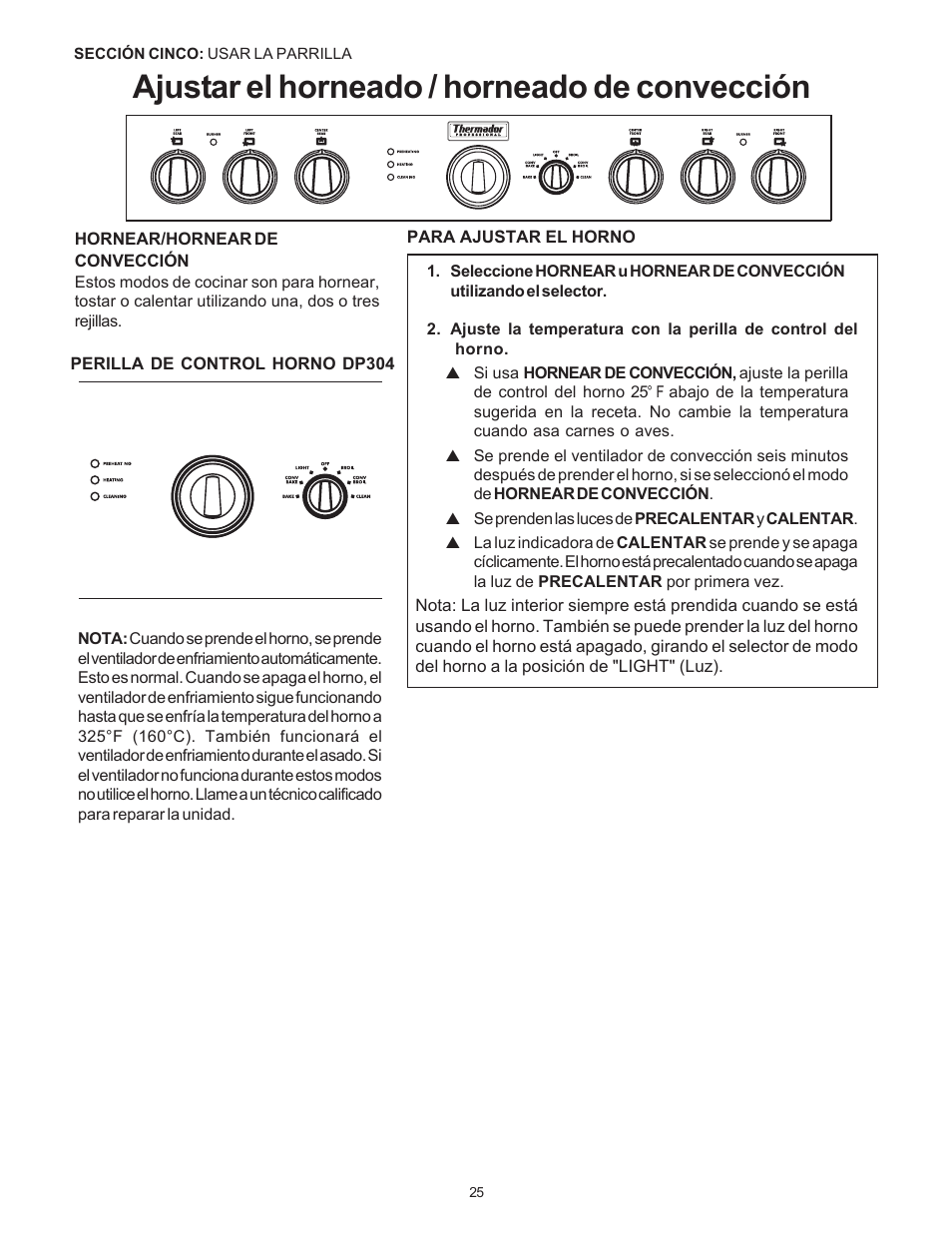Ajustar el horneado / horneado de convección | Thermador Pro-Harmony DP36 User Manual | Page 111 / 128
