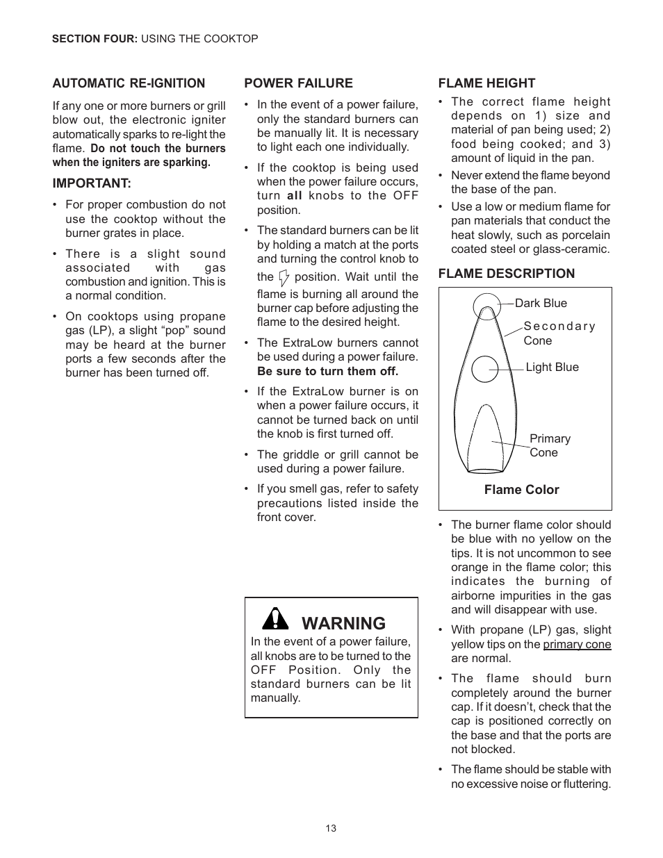 Warning | Thermador Pro-Harmony DP36 User Manual | Page 15 / 128
