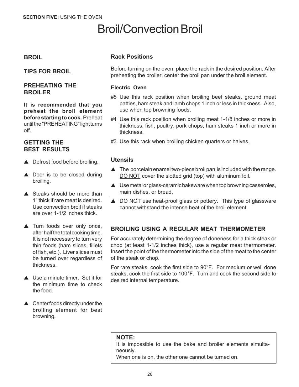 Broil/convection broil | Thermador Pro-Harmony DP36 User Manual | Page 30 / 128