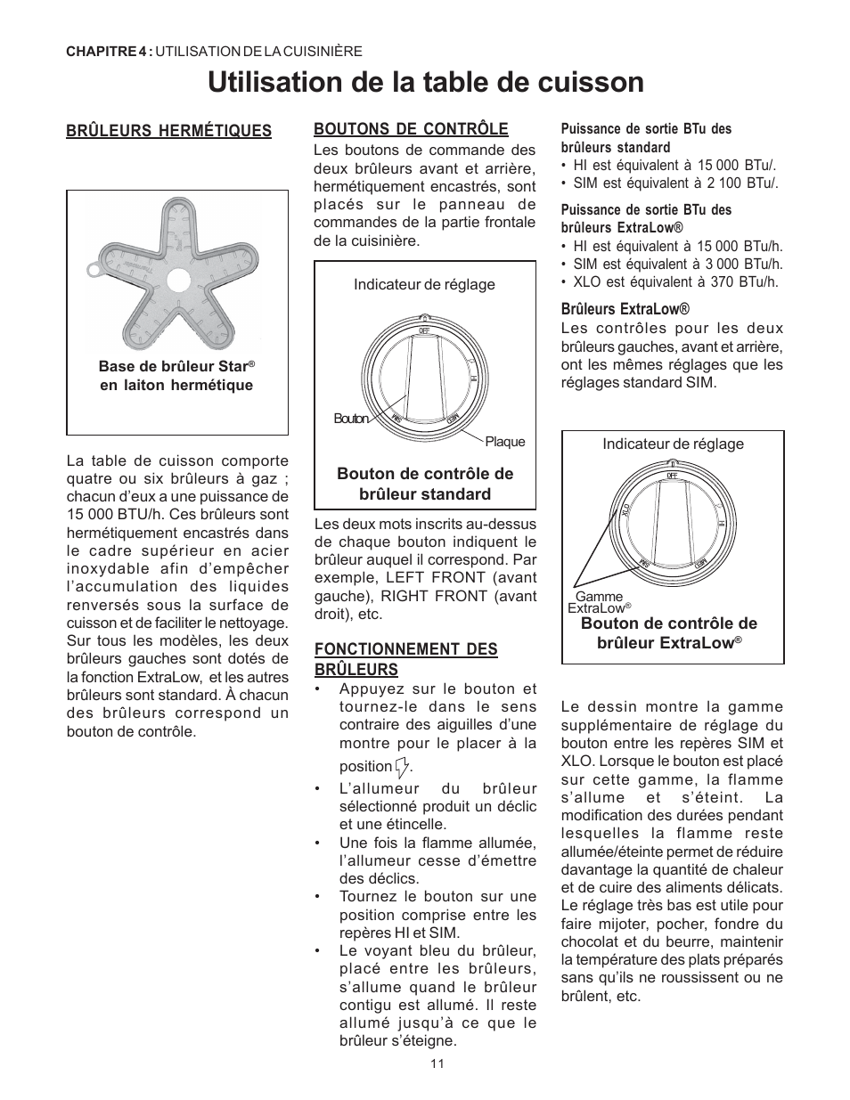 Utilisation de la table de cuisson | Thermador Pro-Harmony DP36 User Manual | Page 55 / 128