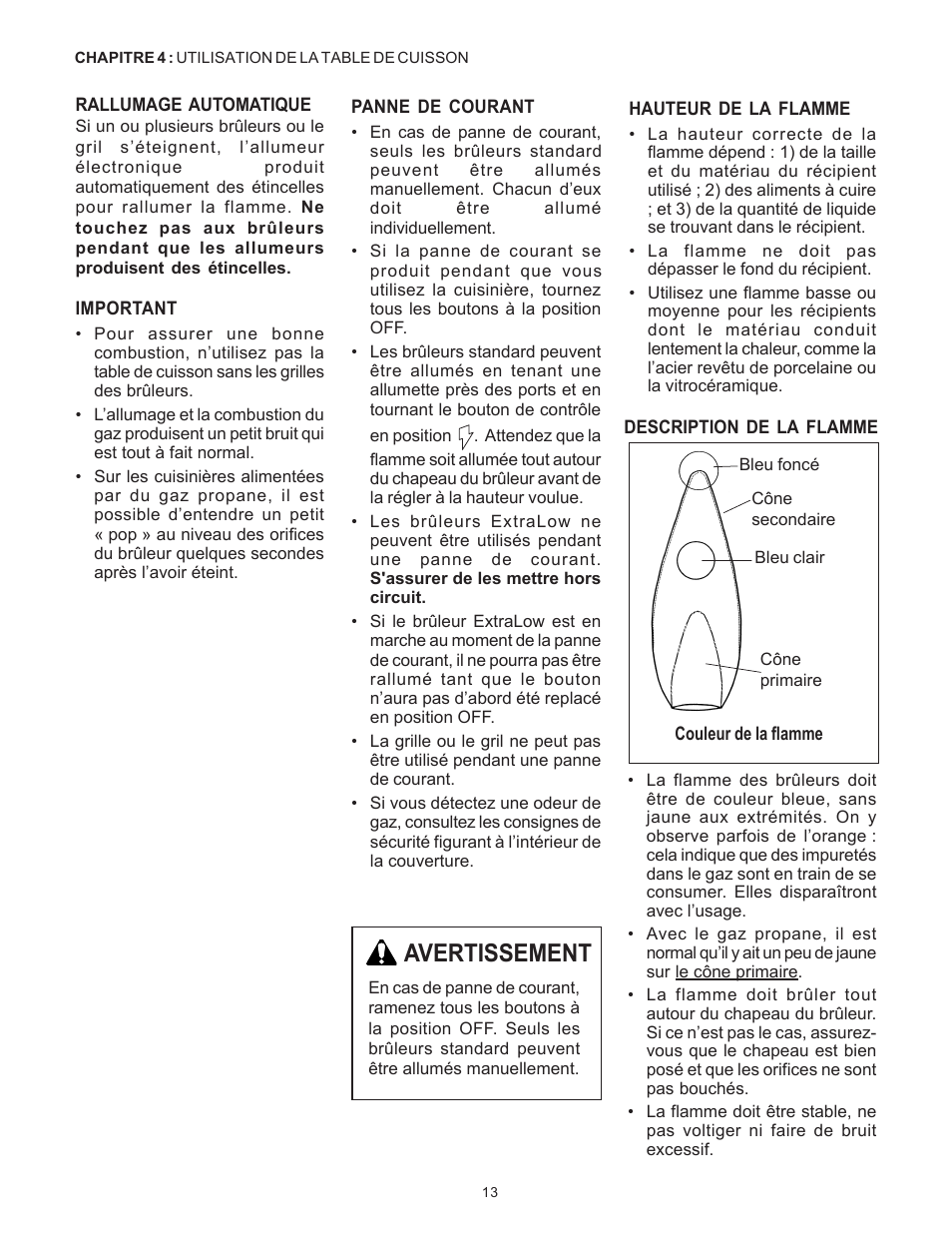 Avertissement | Thermador Pro-Harmony DP36 User Manual | Page 57 / 128